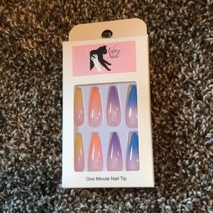 Eve in Eden Nails Press on Nails- Rainbow tip set